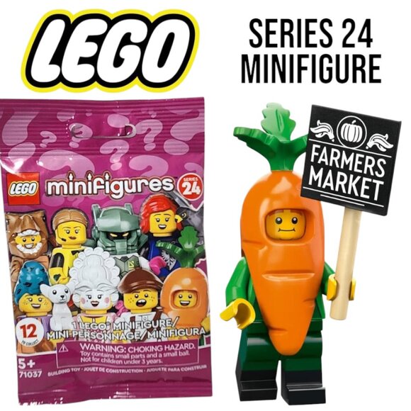 NEW - SEALED Lego Series 24 Minifigure 71037 Collectible Carrot Mascot Farmer's - Picture 1 of 6